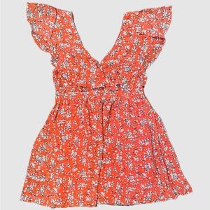 Forever 21+ Orange Floral Dress